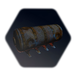 Rusty Tank With Horizontal Stand