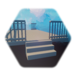 Wooden Deck with stairs v2