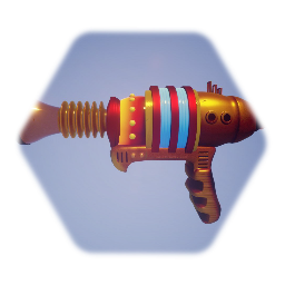 Golden Probey 3000 Alien Invader Ray Gun - Flaglorkian Universe