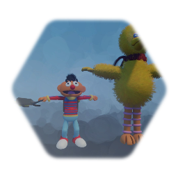 Fnf broken strings Bert,Ernie and big Bird