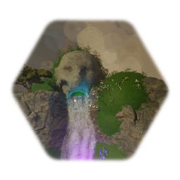 Rock faced waterfall