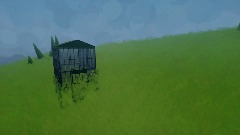 Small half empty garden