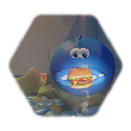 Hungry blue thing.(First animation)(I'ts bad)