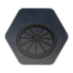 Rustic cart wheel