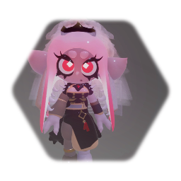 Mori Calliope from hololive as a Vampling , in Splatoon