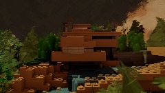 LEGO Fallingwater scene