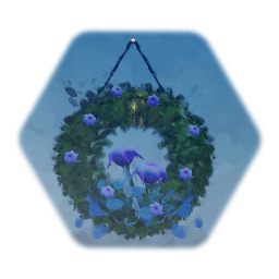 Wreath, Blue Floral
