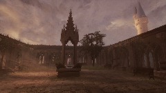 Hogwarts [Sunset] ClockTower Courtyard