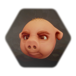Rigged Pig Head