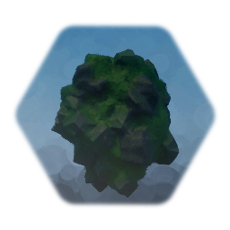 Mossy rock cluster