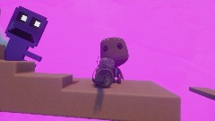 Angry Sackboy and purple guy