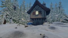 A cabin in the snow