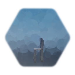 Chaise en bois usée