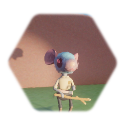 Cute rat wizard puppet