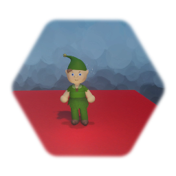 Flying elf for Christmas character