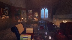 Rainy Hogwarts | Griffyndor Common Room at Night | Harry Potter