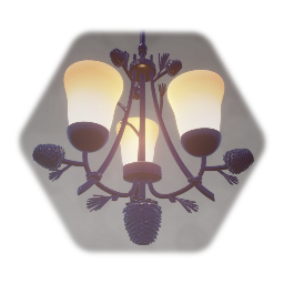 Modern Cabin Chandelier Pine Cones Needles Lamp