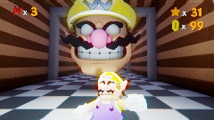 Wario running in his own apparition remastered