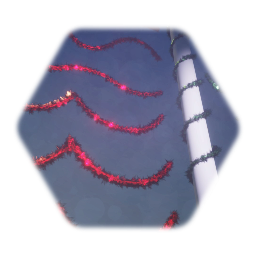 Christmas Garland Strands with spiral on pole  Red Green Gold