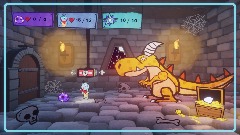 Paper Mario styled fight
