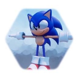 Scrapped Classic Sonic rigged + Emotions