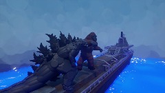 Kong punches Godzilla