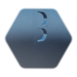 "B" (one block) metal letter
