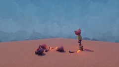 Lama cat kicks the ice age baby