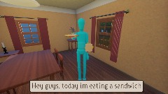 Blank Puppet TRIES to eat a sandwich