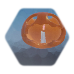 Carved candle lit pumpkin