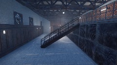 Large Industrial Set Structure Lit First Floor Only
