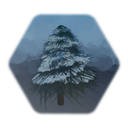Snowy pine tree