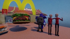 Sackboy eat Burger