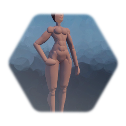 Muscular female puppet