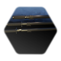 Set of ninja weaponry