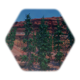 Spruce trees group (2 Sculpts)