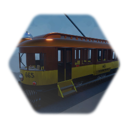 Los angeles railway yellow car #665 Orem