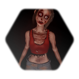 Female zombie puppet