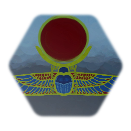 Winged Egyptian Scarab Painting
