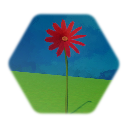Childhood Marker Flower (Red Daisy)