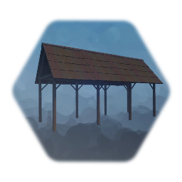 Open Storage Shed Wooden Roof