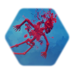 Spinning Skeleton spraying Blood