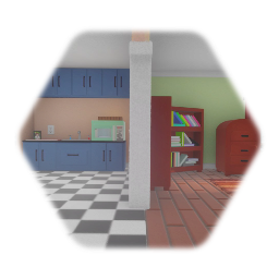 Kitchen and living room set.