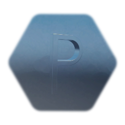 "P" (one block) metal letter