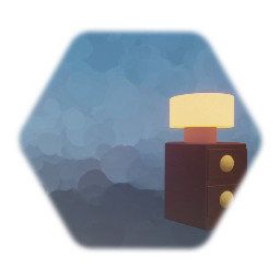 Modern desk with lamp