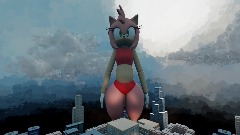 Giantess Growth Amy Rose In City With Sonic
