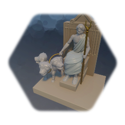 Statue of Hades & Baby Cerberus