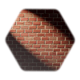 8' x 8' First Person Quality Industrial Brick Wall