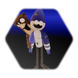 Corrupted/glitched/pibbyfied mordecai and rigby