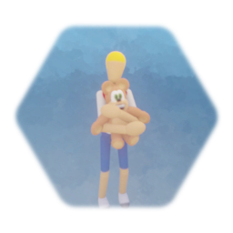 Puppet - Posed - Boy Holding Teddy Bear